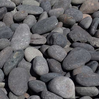 Mex Beach Pebbles 1" – 2" black
