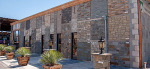 Arroyo Design Center rock wall