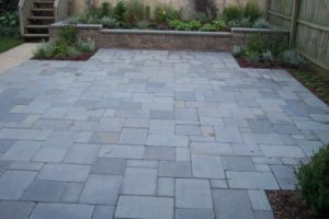Light gray stone tiles