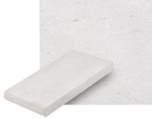 A white stone tile