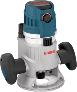 A blue and white Bosch power tool