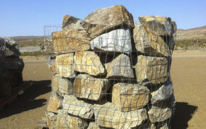 Stacks of large stone blocks