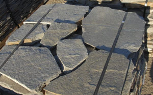 Cracked stone blocks