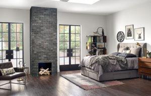 Gray bedroom interiors