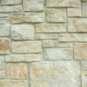 A cream stone wall
