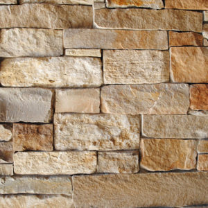 A wall with brown blocks
