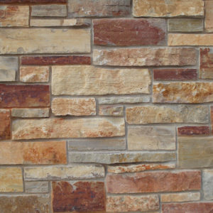 Brown and maroon stone tiles