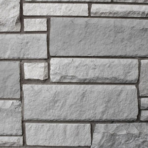 A gray brick wall